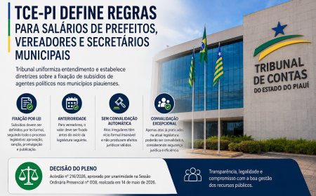 TCE-PI uniformiza entendimento sobre fixação de subsídios de agentes políticos municipais